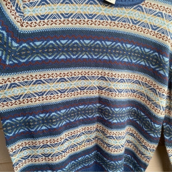 Scandia Woods Pullover Sweater Blue Crewneck Mens Size L - Picture 4 of 4